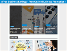 Tablet Screenshot of getfreebusinesslisting.com